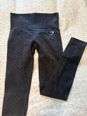 Gymshark Whitney Adapt Animal Black Seamless Leggings